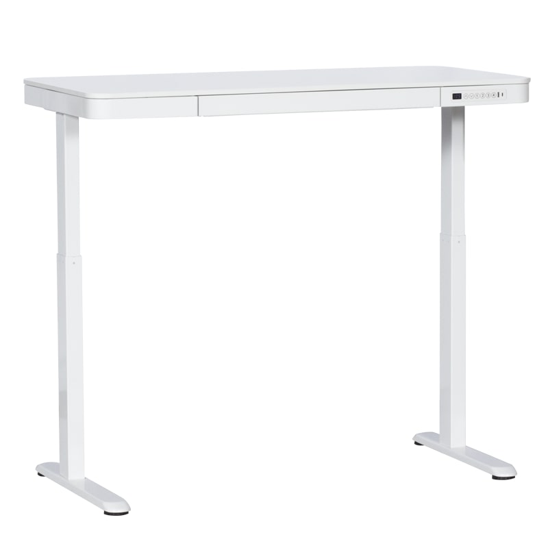 CR-118 E Ергономично бюро с електрическо регулиране на височината - бял